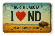 LARGE ND License Plate Acrylic Magnet