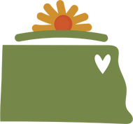 ND State Heart Sticker