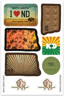 ND state Sticker Sheet 4x6
