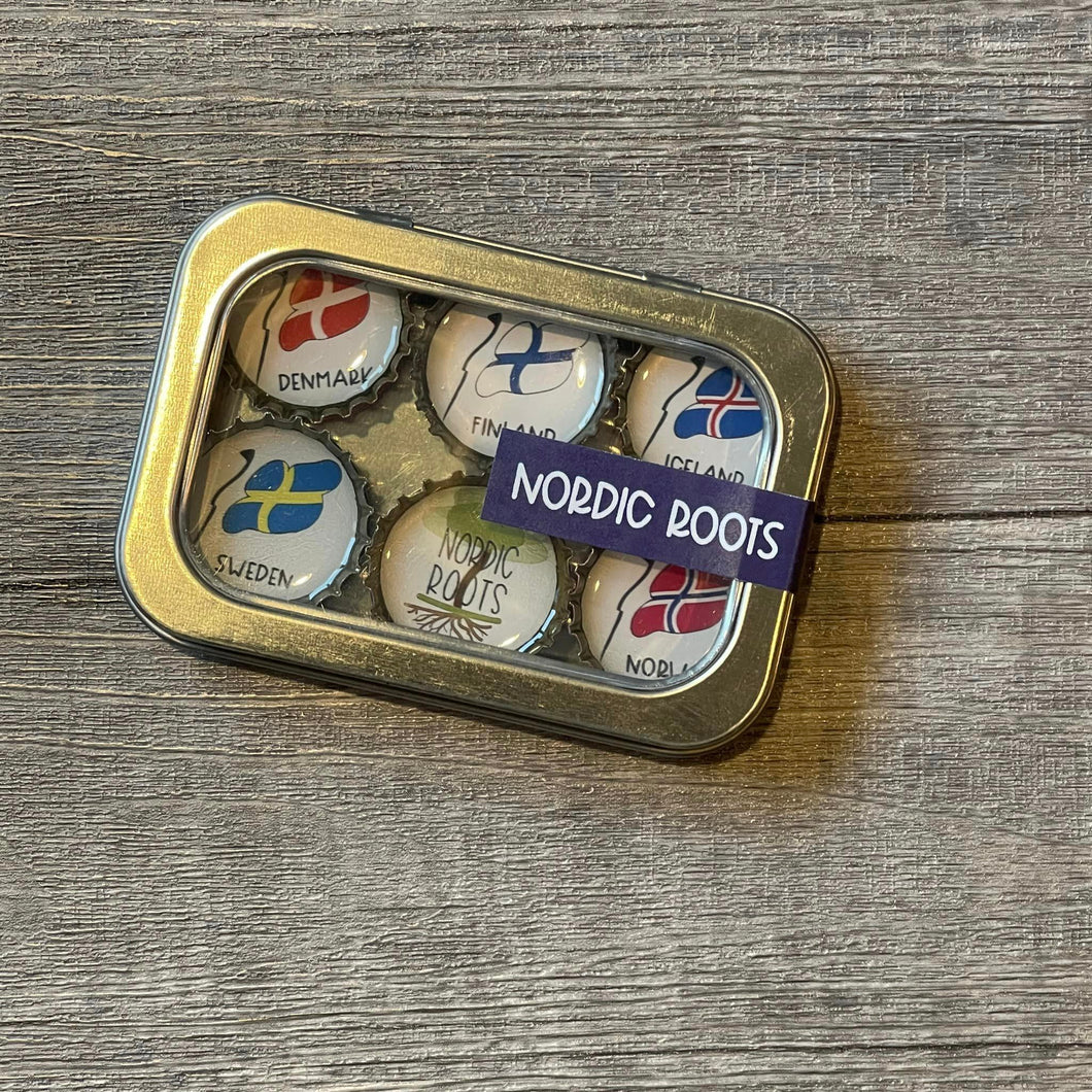 Nordic Roots Bottlecap Magnet Set