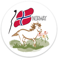 Norway Flag Fjord Horse Vinyl Sticker | 10 Pack