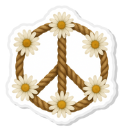 Peace Daisies ROPE Pin Acrylic