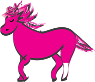 Pink Pony Fuchsia sticker