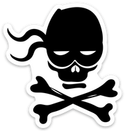 Pirate Skull Black/White
