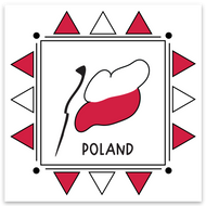 Poland Flag Square Vinyl Sticker | 10 pack