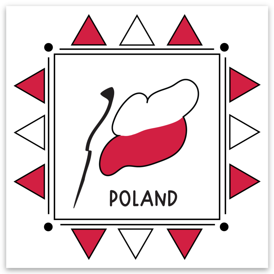 Poland 3x3 sticker