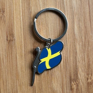 Sweden Flag Hard Enamel Keychain | 3 pack
