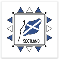 Scotland Flag Square Vinyl Sticker | 10 pack
