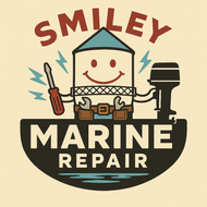 Smiley Marine Repair Magnet - Square