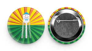 Classic Smiley Sunrise Button