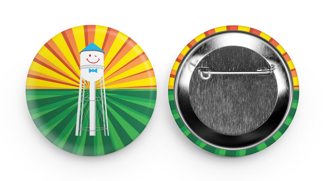 Classic Smiley Sunrise Button