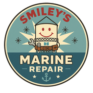 Smiley Marine Repair Sticker Circle
