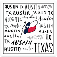 Texas Flag Austin Vinyl Sticker | 10 pack