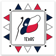Texas Flag Square Vinyl Sticker | 10 pack