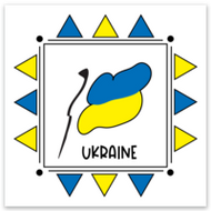Ukraine Flag Square Vinyl Sticker | 10 pack