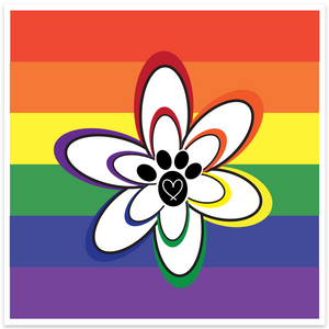 Rainbow Paw 6x6 Sticker