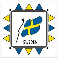 Sweden Flag 3x3 Sticker