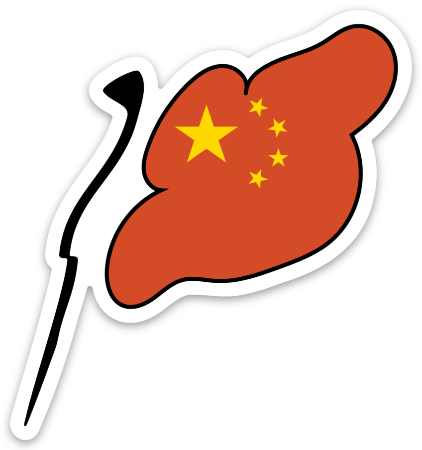 China Flag Sticker