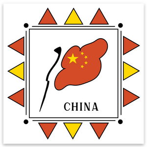 China 3x3 Sticker