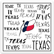 Texas 3x3 Square Sticker