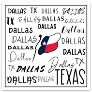 Dallas Texas 3x3 Sticker