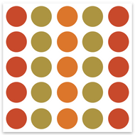 Dots Retro 3x3 Sticker