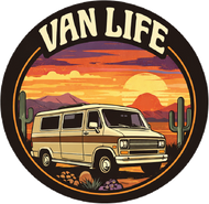 Van Life Desert Glow Sticker