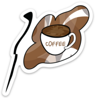 Flag COFFEE sticker