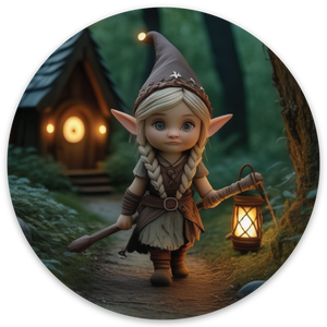 Cottage Elf Blonde | 3x3 sticker