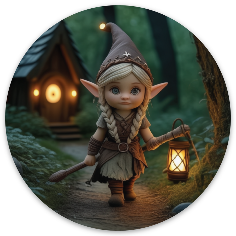 Cottage Elf Blonde | 3x3 sticker