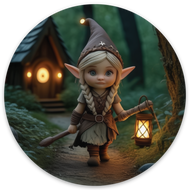 Cottage Elf Blonde | 3x3 sticker