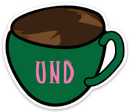 cup UND green p STICKER