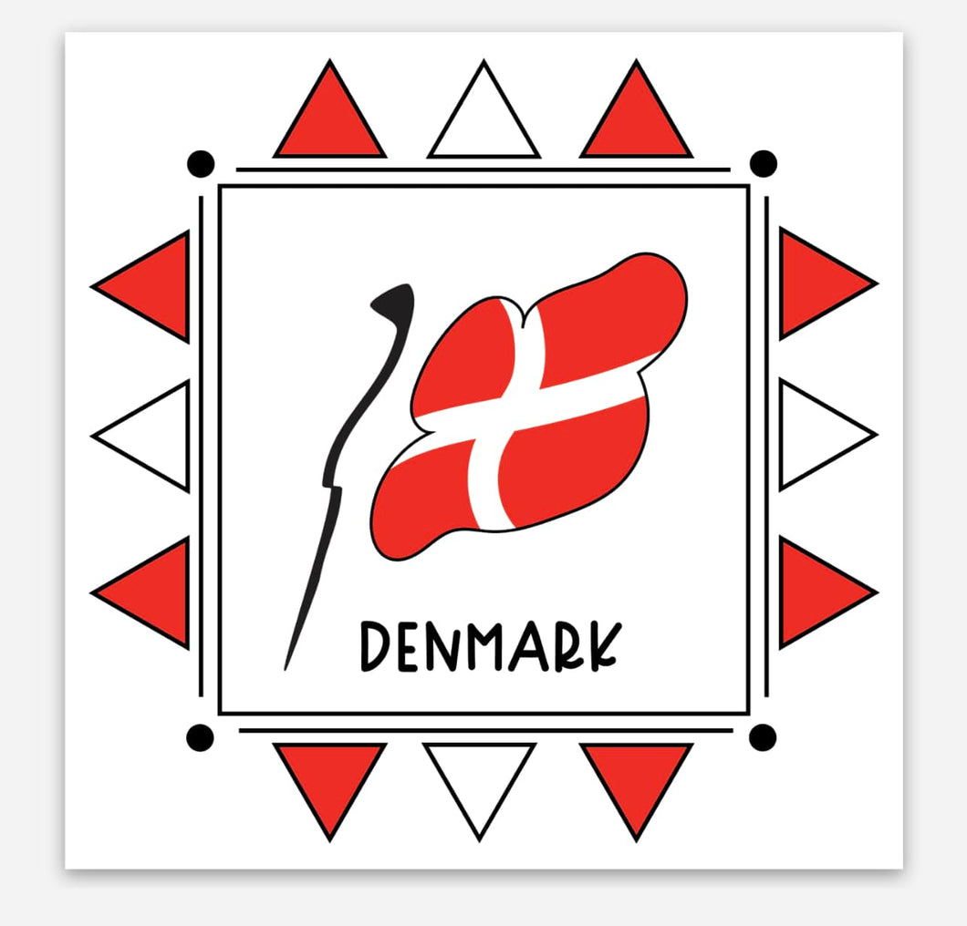 Denmark 3x3 sticker