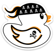 Ducky in Blk Skull Bandana Blk Tattoo