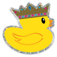 Ducky in Crown Glitter