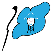 Flag Smiley solid blue MAGNET