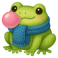 Portland Frog Bubble Gum sticker