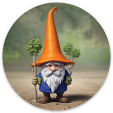 Garden Gnome Carrot Button