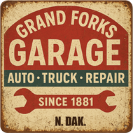 Grand Forks Garage Magnet