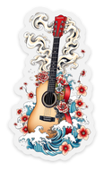 Guitar & Flowers -Clear