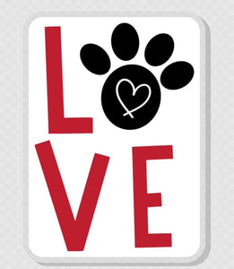 Love Paw Pin Acrylic