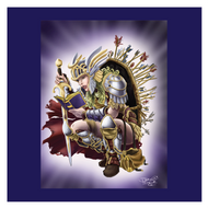 Warrior Hologram 3in Sticker