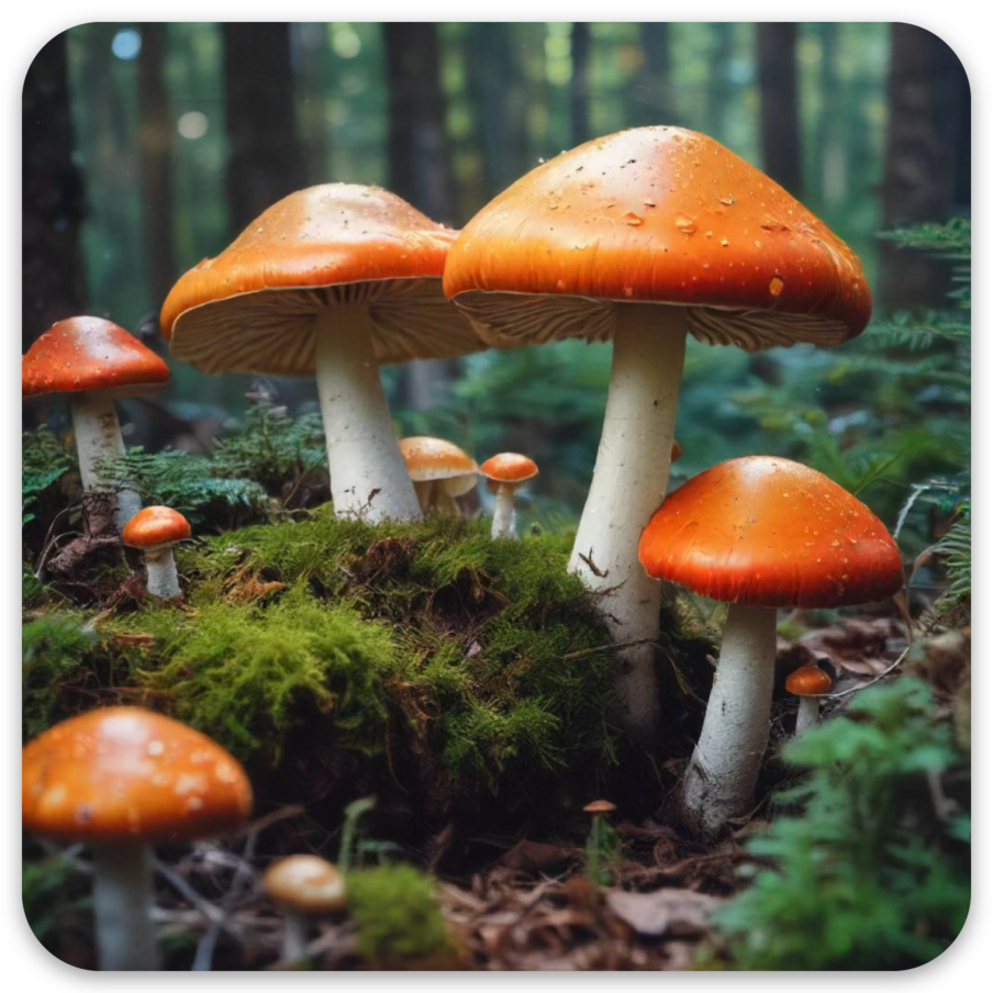 Forest Mushrooms 3x3