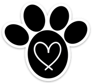Paw with Heart 3x3 sticker