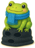 MAGNET Peaceful Frog Sitting Strong