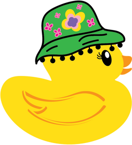 Ducky in Sun Hat Magnet