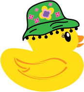 Ducky in Sun Hat Magnet