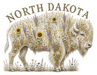 Buffalo Wildflowers WHITE-ND sticker