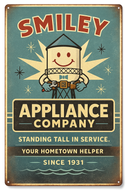 Smiley Appliance Repair Sign Sticker
