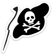 Flag Skull White Black